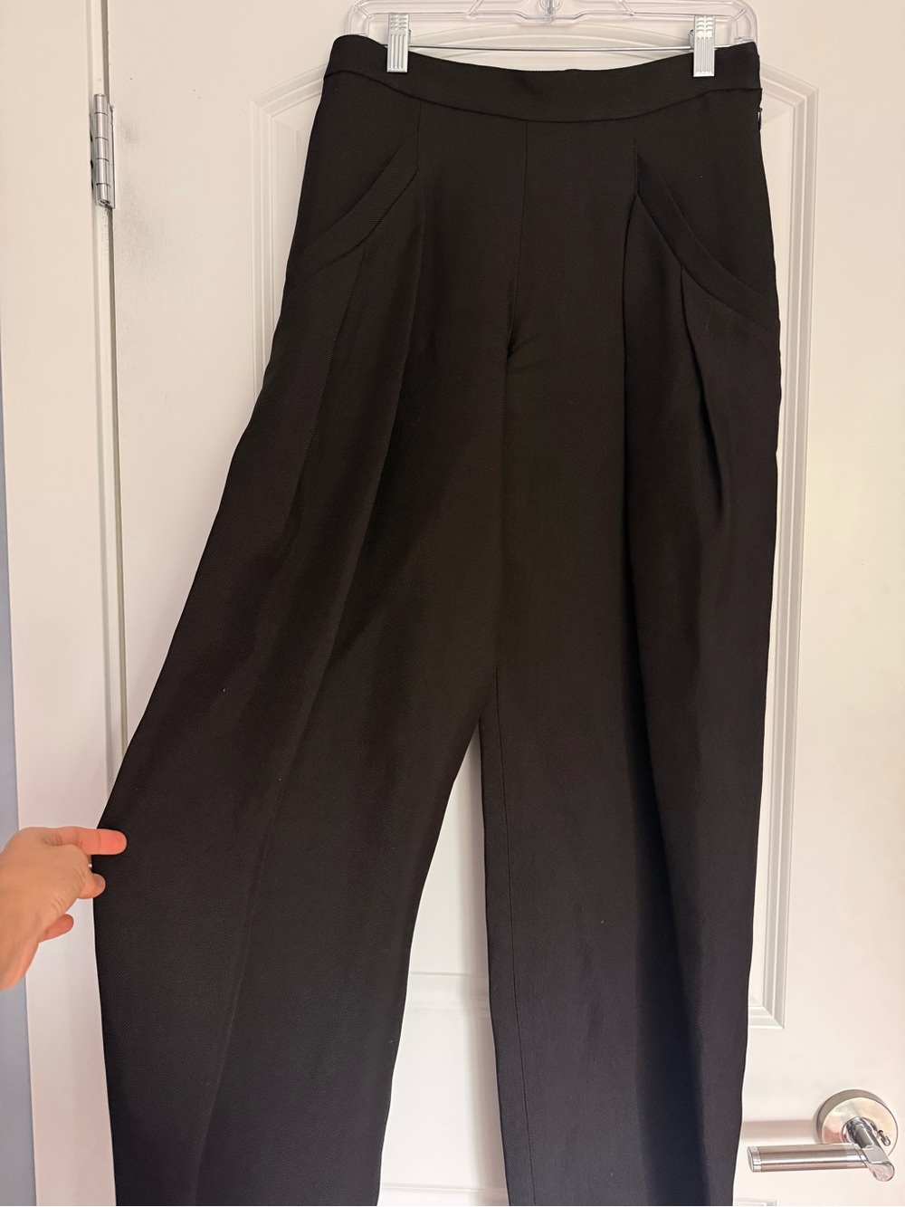 Theyskens Theory Black Wide-Leg Trousers